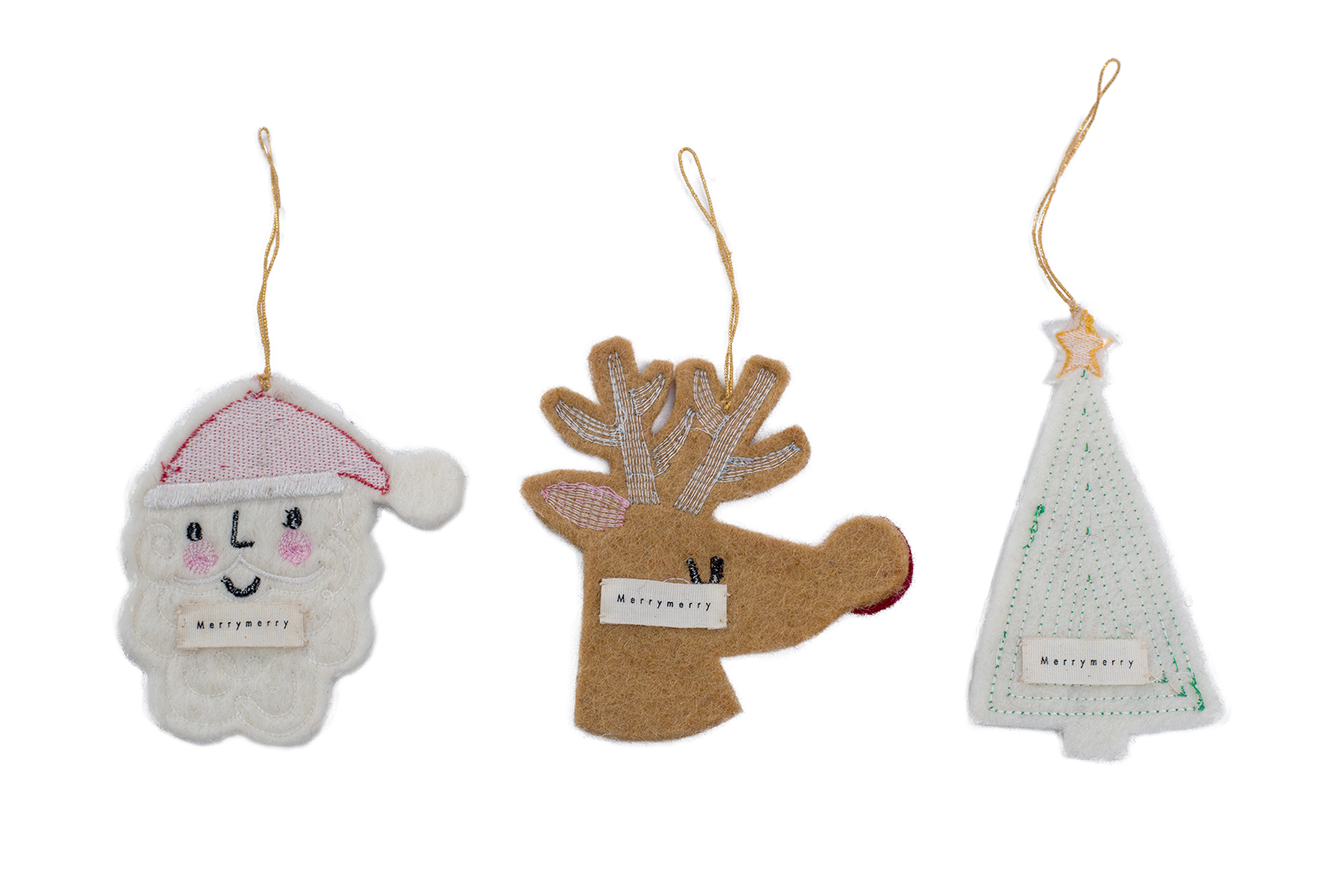Embroidery Christmas ornament set (3 in 1)