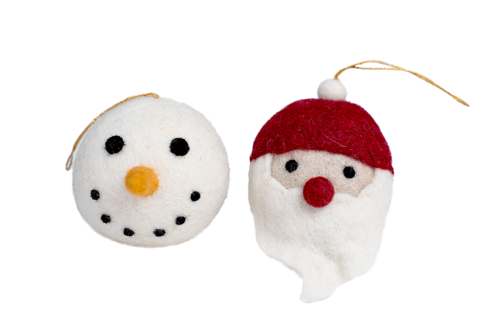 Santa & snowman ornament