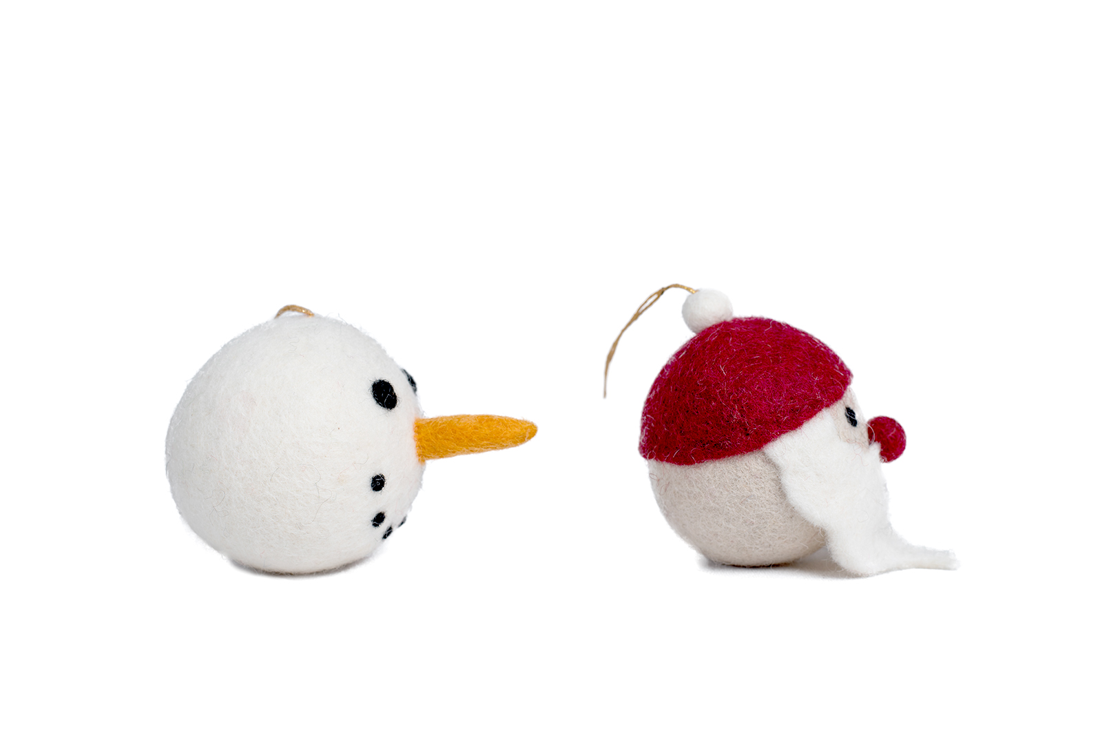 Santa & snowman ornament