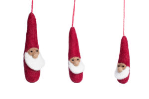 Small red Santa ornament set (3 in 1)