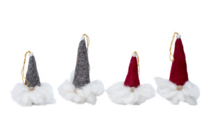 Fluffy Santa ornament set (2 in 1)