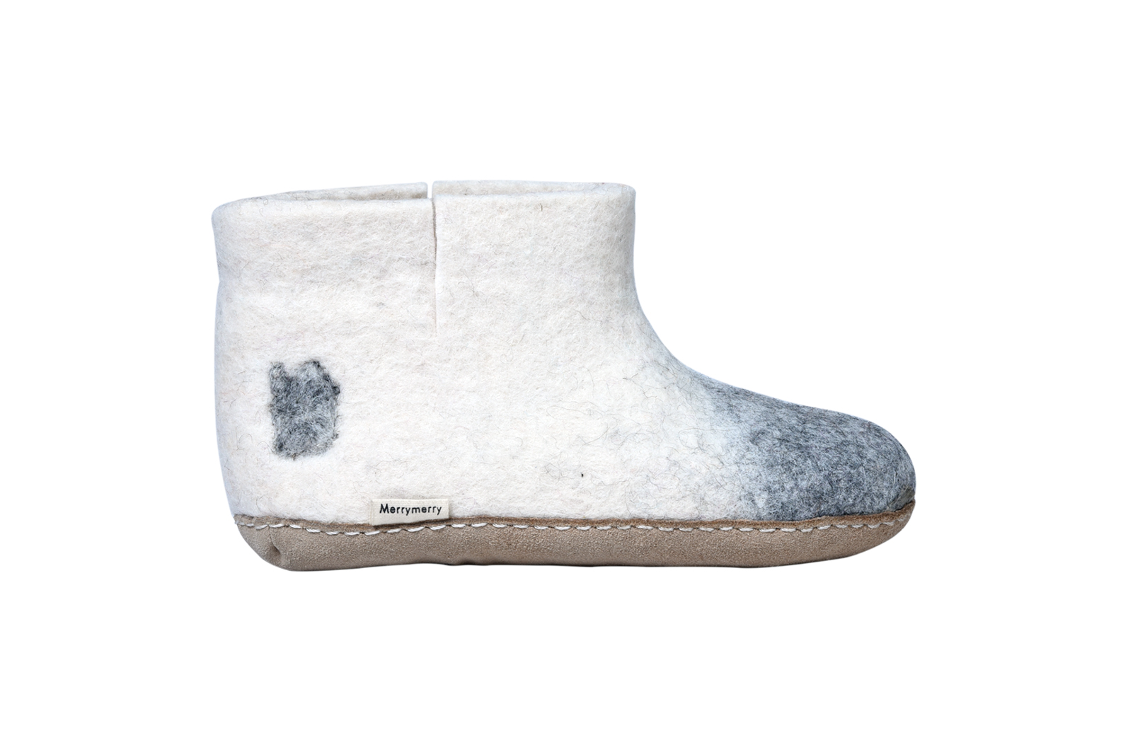 Home stitch felt room shoes (high cut)