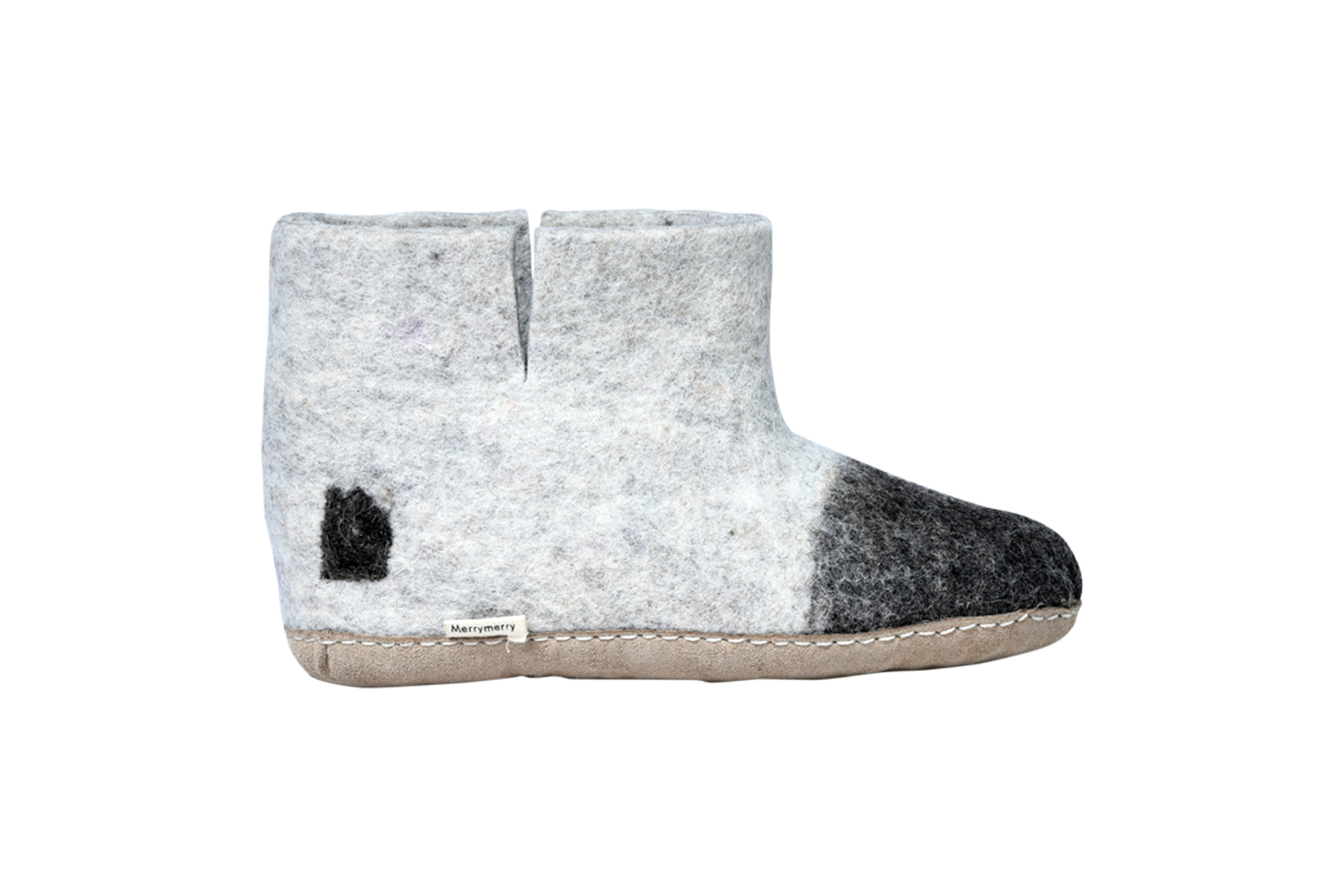 Home stitch felt room shoes (high cut)