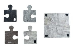 Felt puzzle coaster & pot mat (4 in 1)