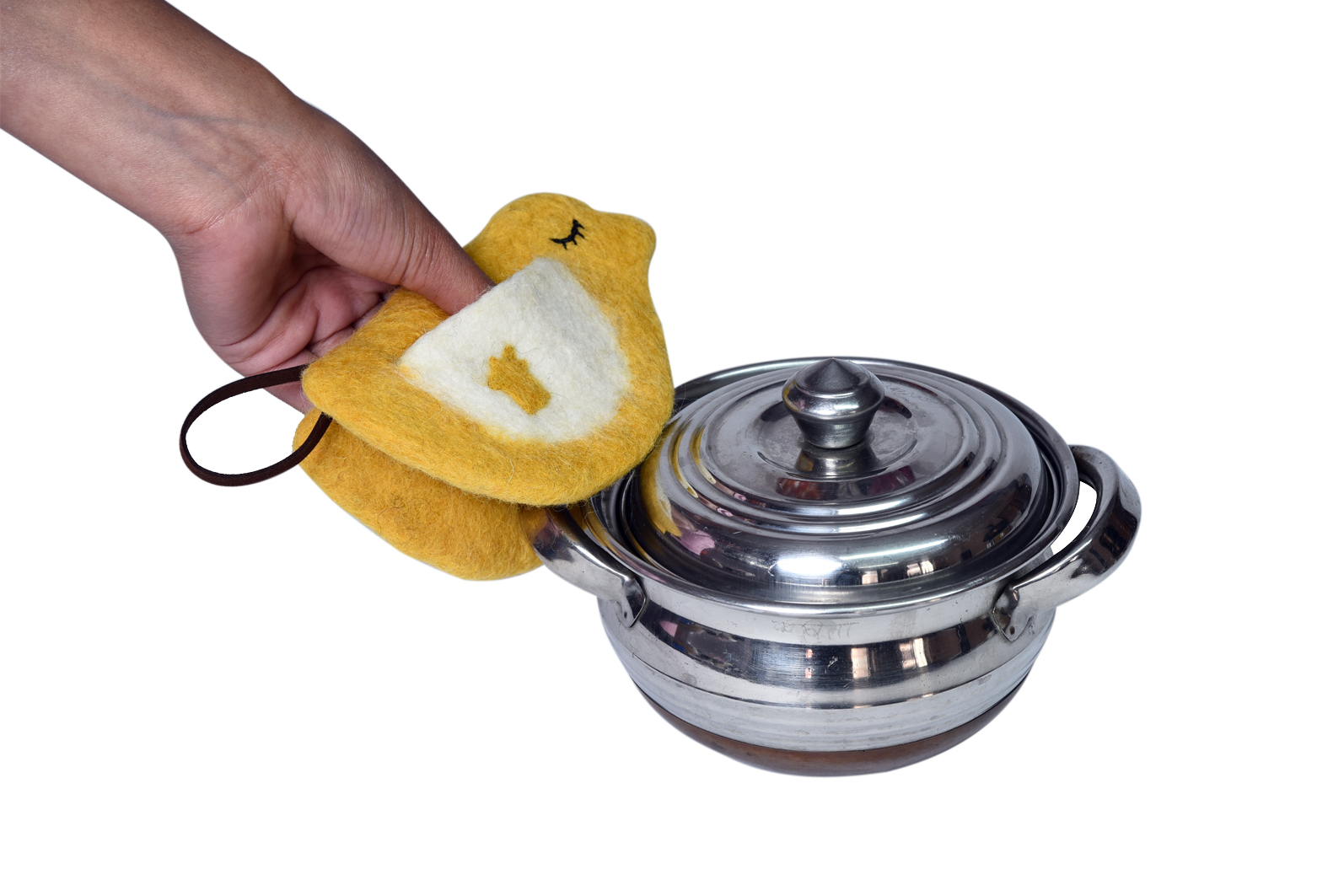 Felt bird oven glove