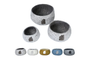 Felt ball basket set (3 in 1)